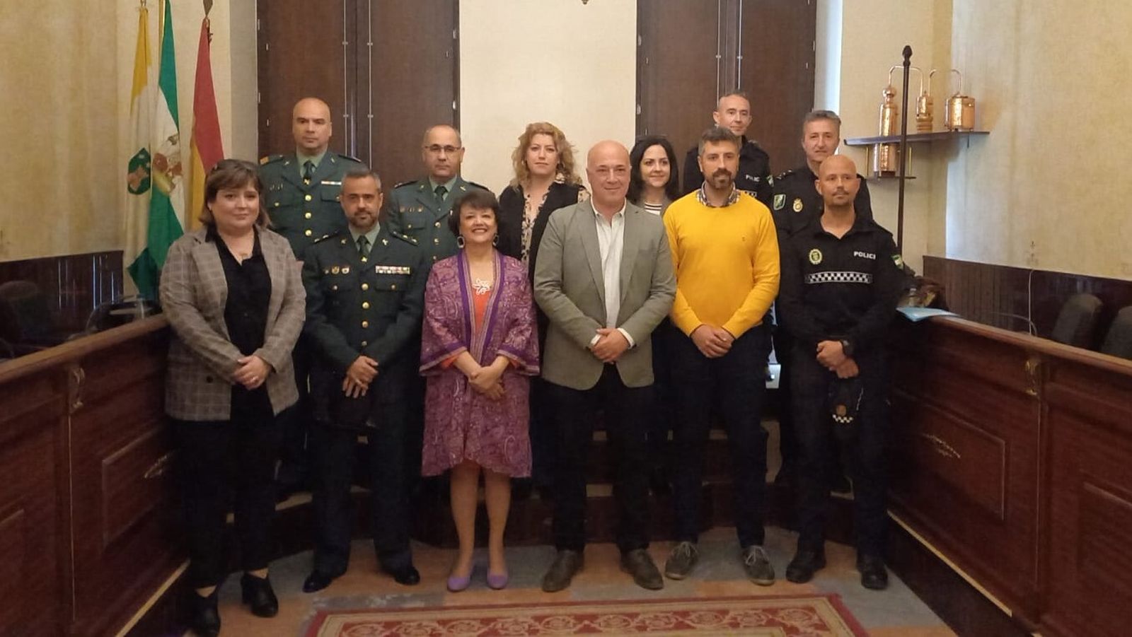 Junta local de seguridad en Rute.