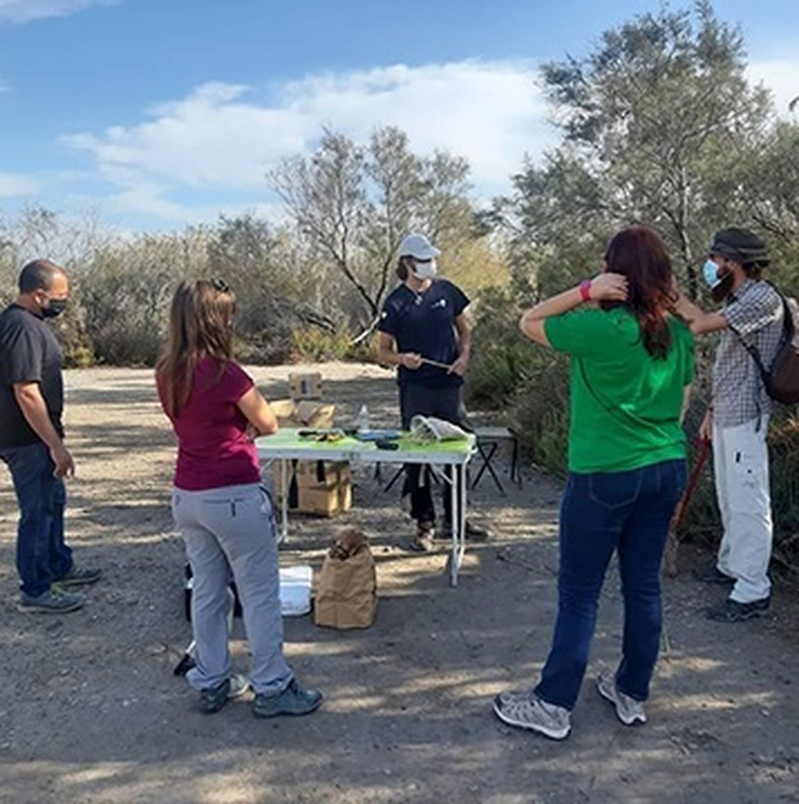 Parte del equipo que participó en el trabajo.