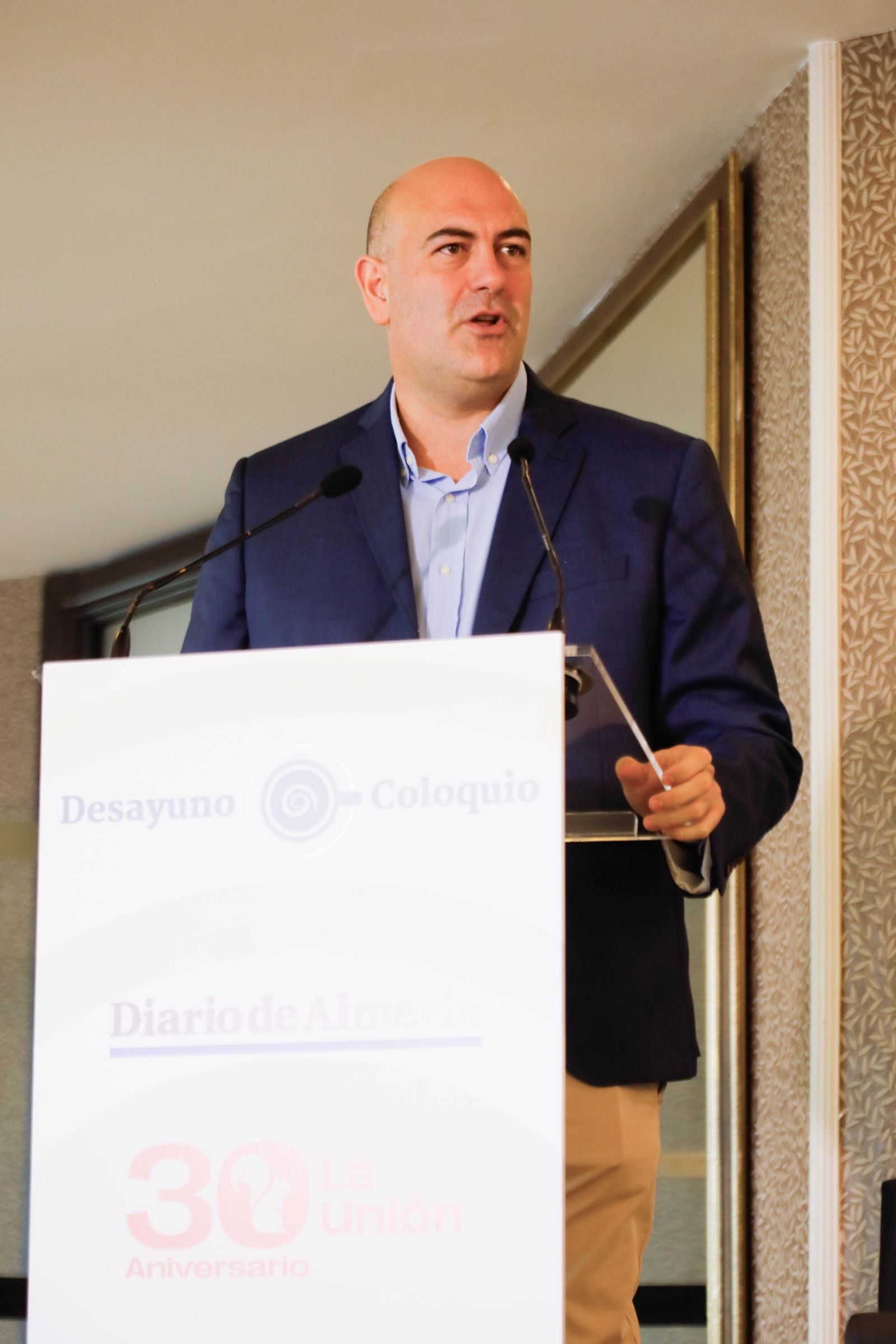 Imágenes del desayuno coloquio de Diario de Almería, con Jesús Barranco, CEO de La Unión