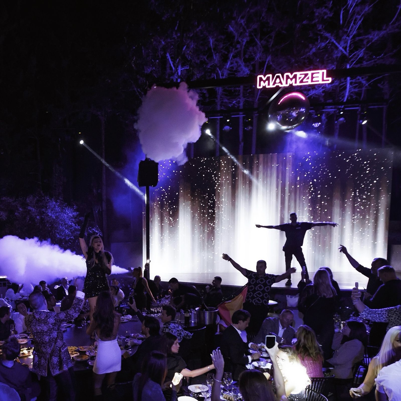 Otro de los espectaculares número de animación de las cenas de Mamzel