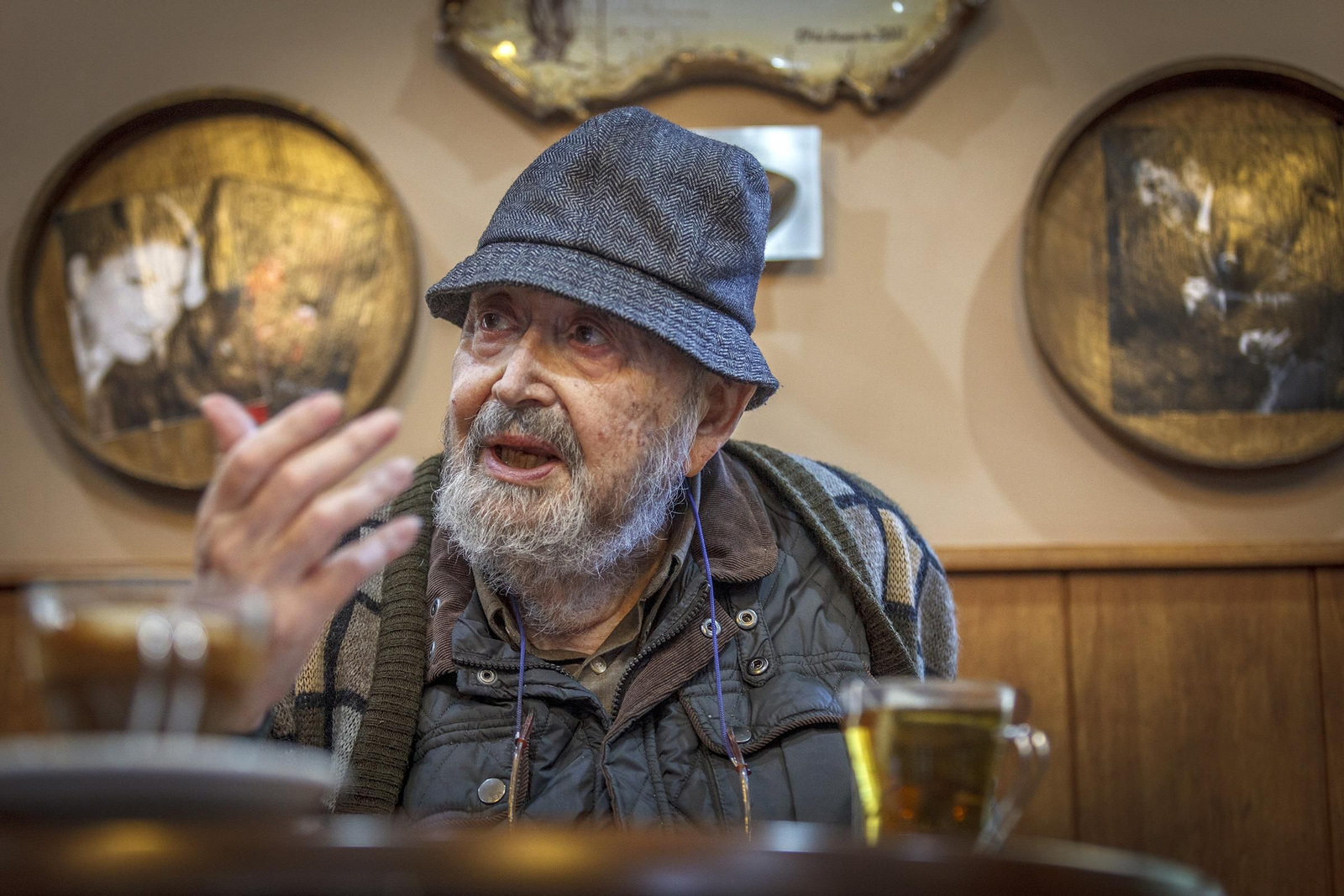 El cineasta Julio Diamante, durante la entrevista.