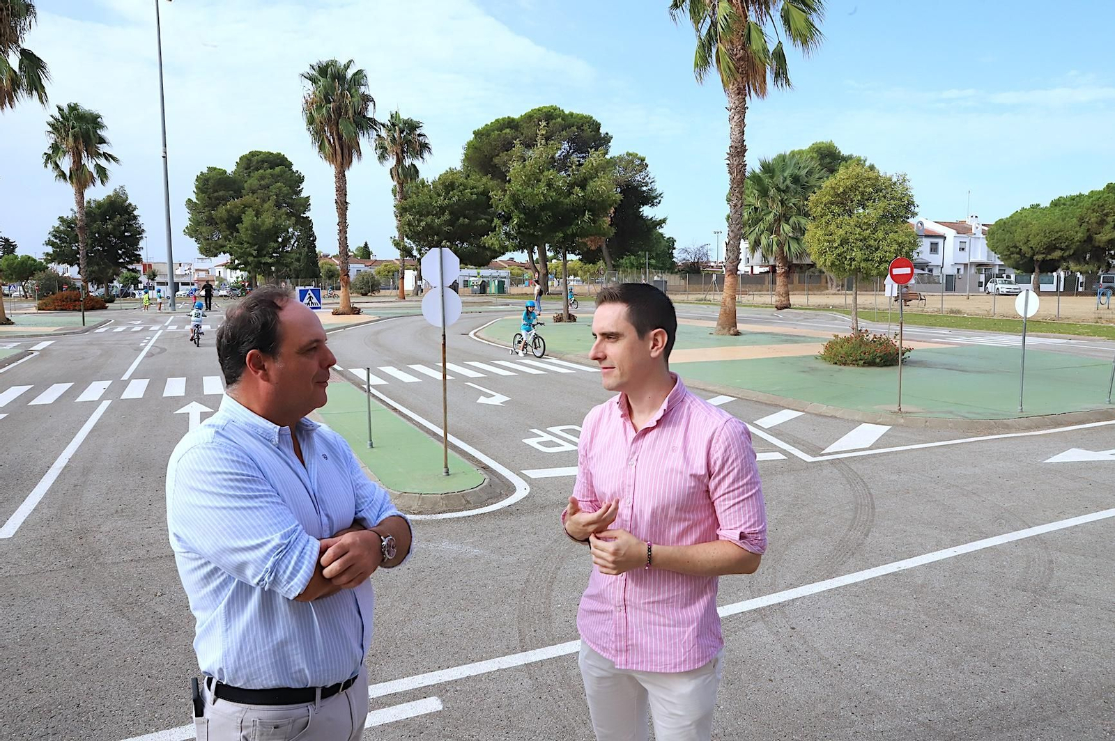 Jaime Espinar en el Parque Público de Educación Vial.