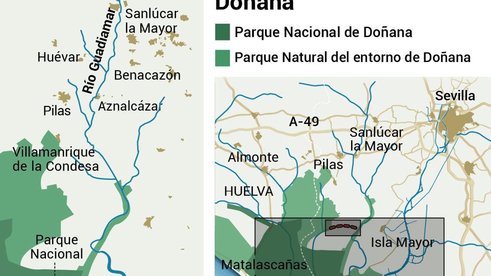 Proyecto de reconexión del Caño Guadiamar con las Marismas de Doñana. Fuente: Ministerio de Transición Ecológica.