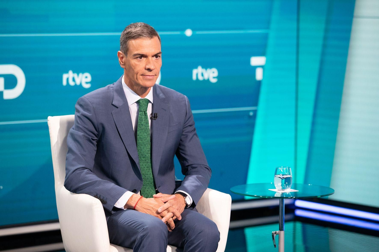 El presidente del Gobierno, Pedro Sánchez, en Televisión Española.