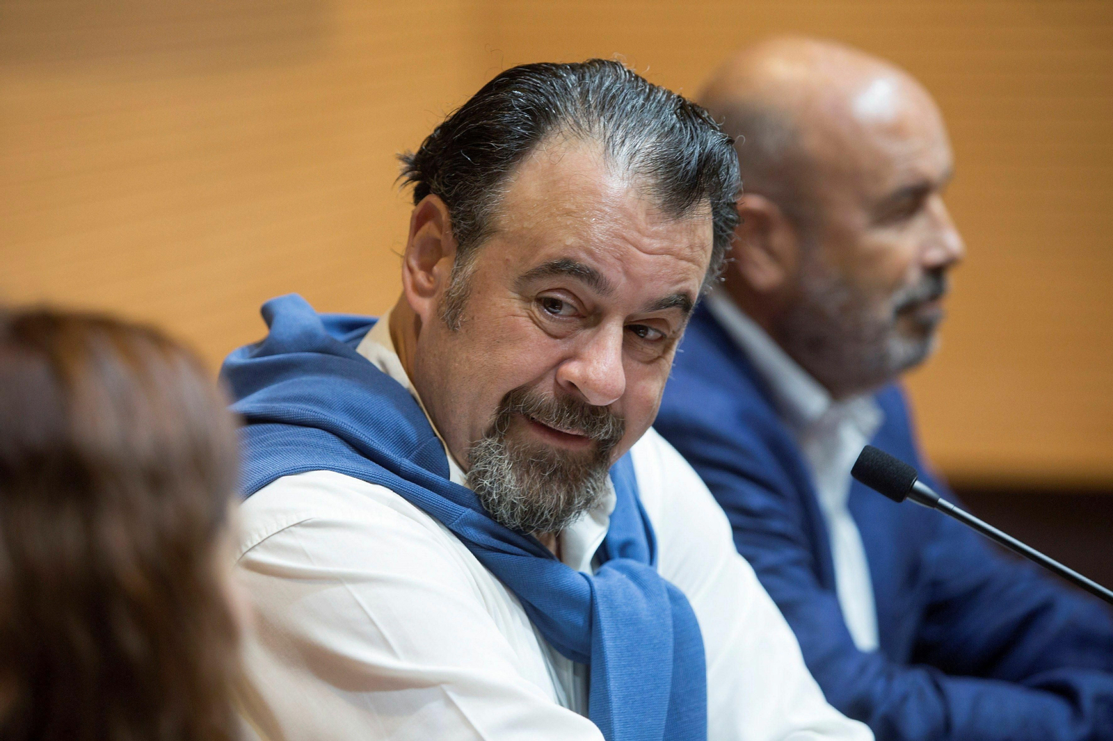 El barítono Carlos Álvarez, este martes en el acto celebrado en Málaga.