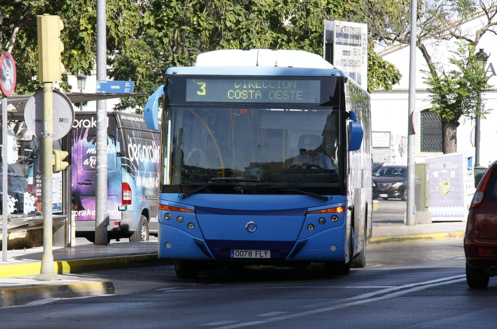 Uno de los autobuses urbanos del servicio municipal portuense.