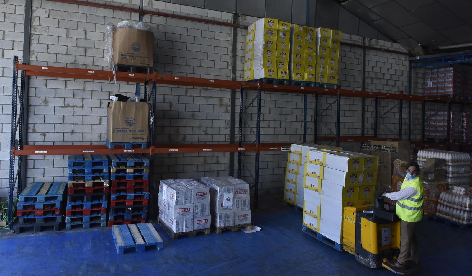 Estado actual del almacén del Banco de Alimentos de Sevilla.