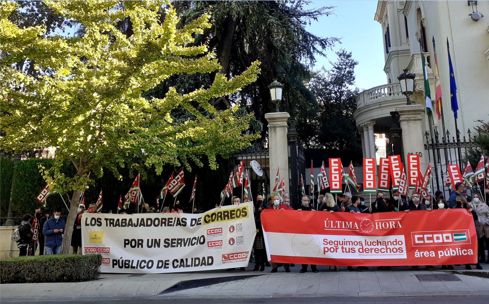 Un momento de la concentración