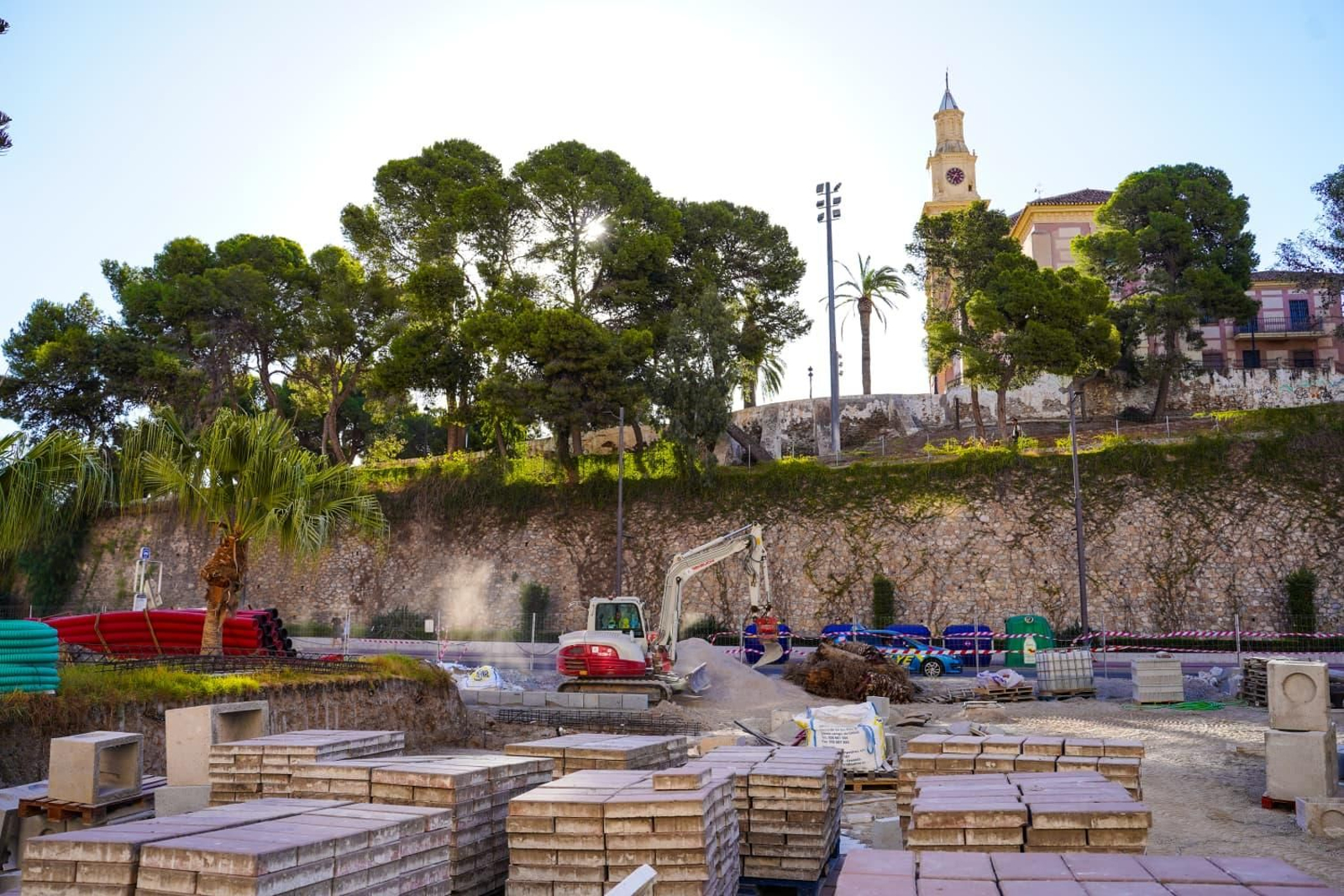 Estado del Paseo de las Explanadas de Motril con las obras