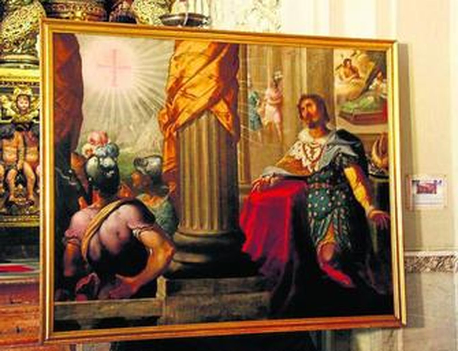 'La visión de Constantino' ha recuperado su color original, oscurecido por el tiempo y los repintes.