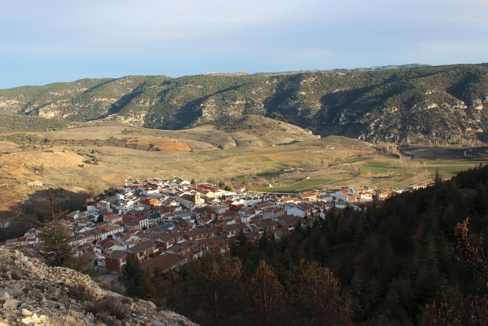 Vista aérea de Santiago de la Espada, núcleo principal de Santiago-Pontones