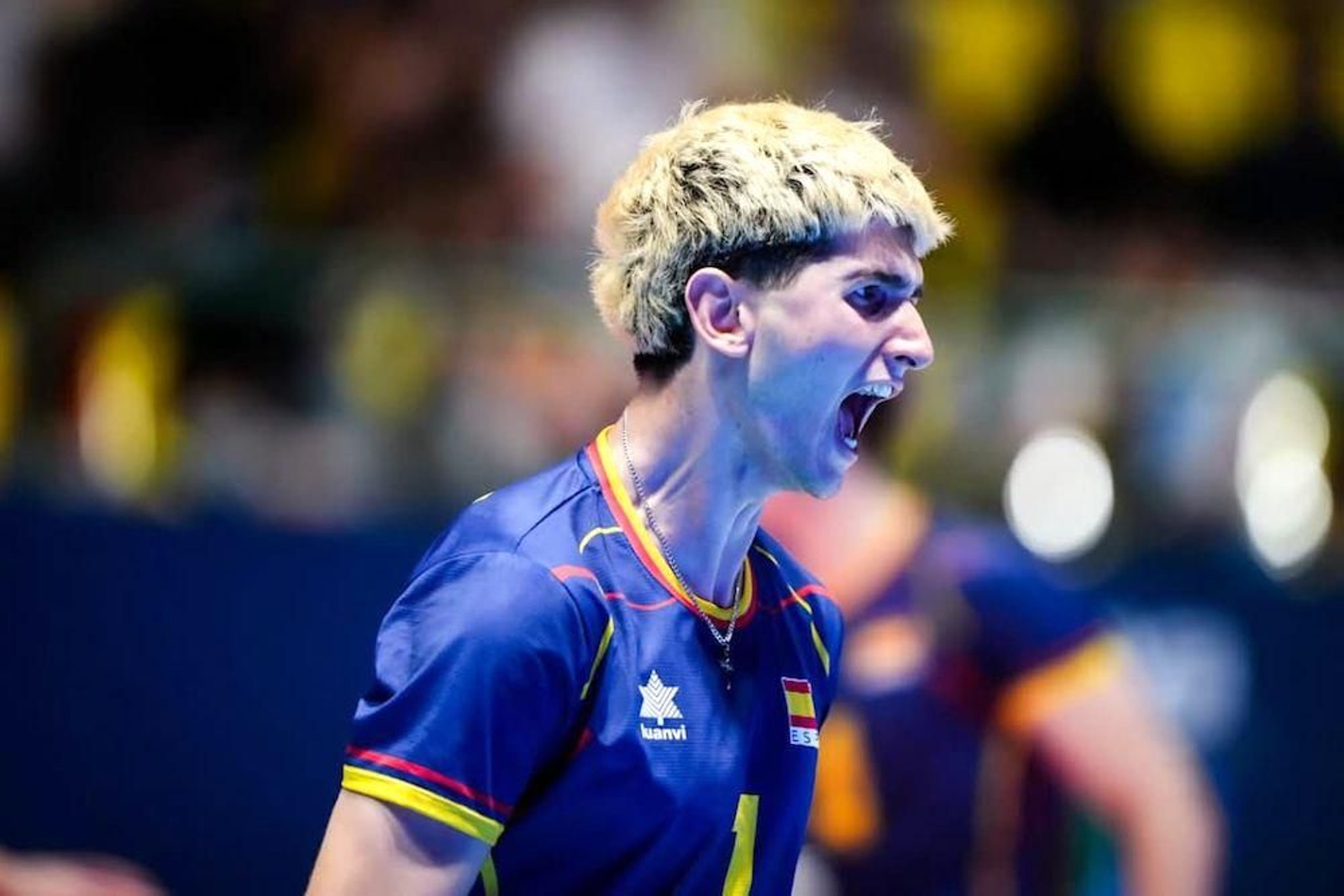 El nuevo jugador del conjunto almeriense durante un encuentro con la selección española en el Campeonato del Mundo sub-19.