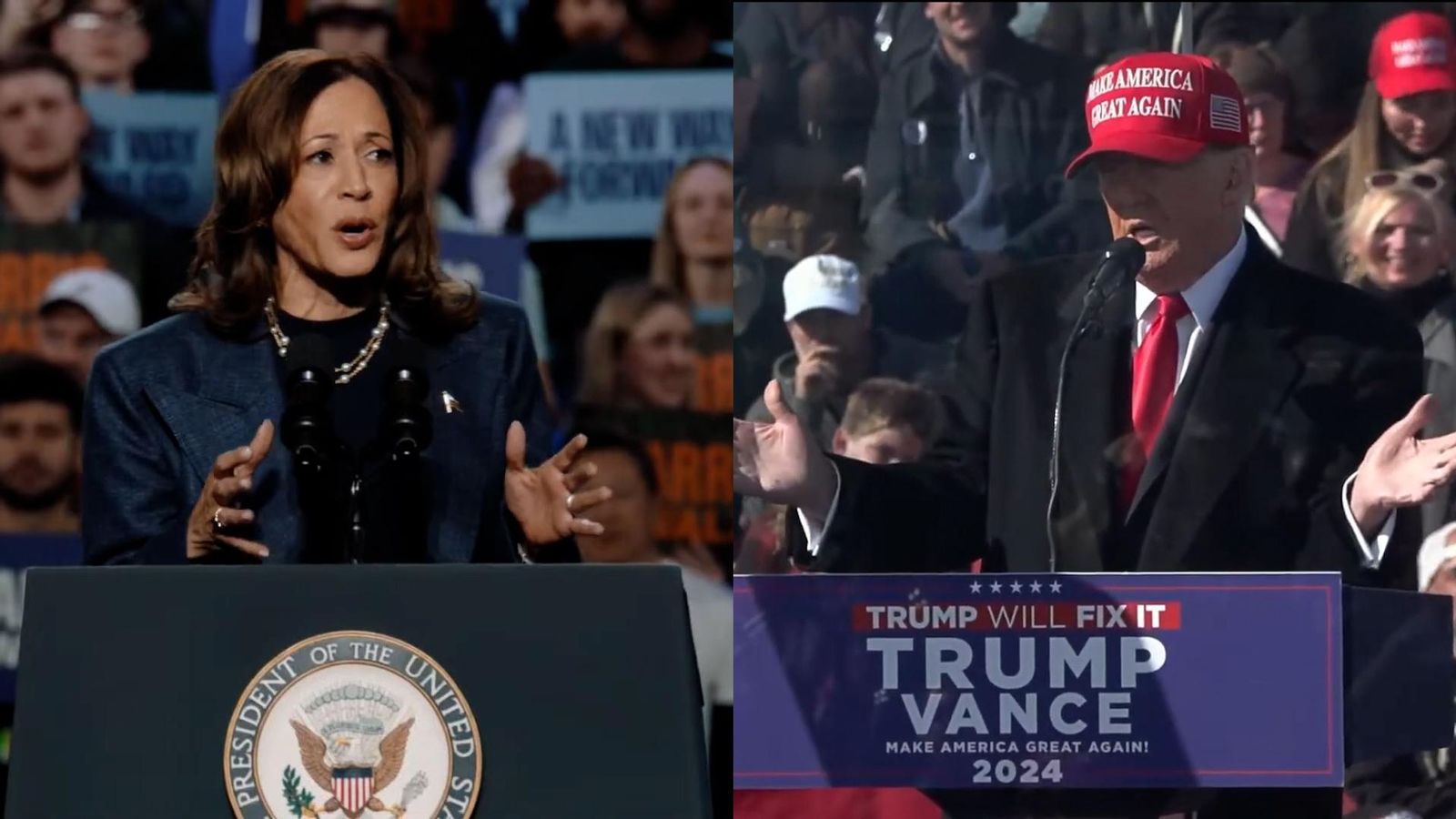 Kamala Harris y Donald Trump