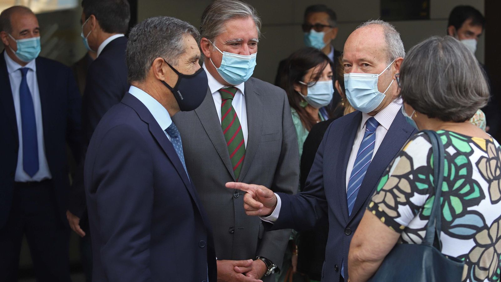 El ministro de Justicia, Juan Carlos Campo, antes de la reunión.