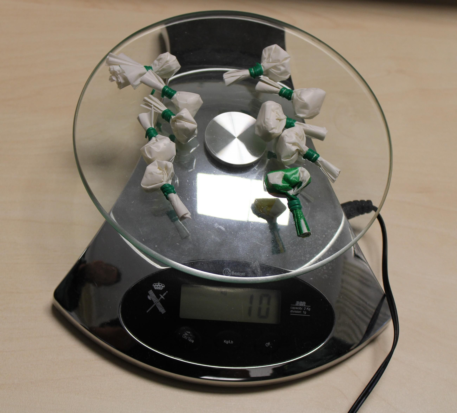 Droga incautada por la Guardia Civil en Palma del Río.