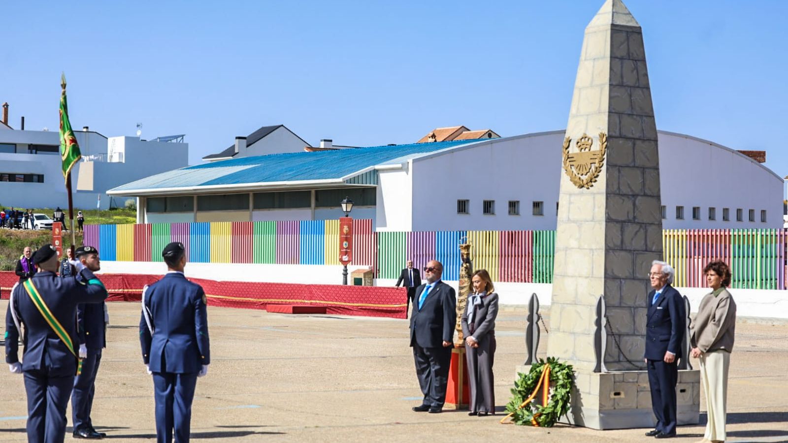 Un momento del homenaje a los caídos.