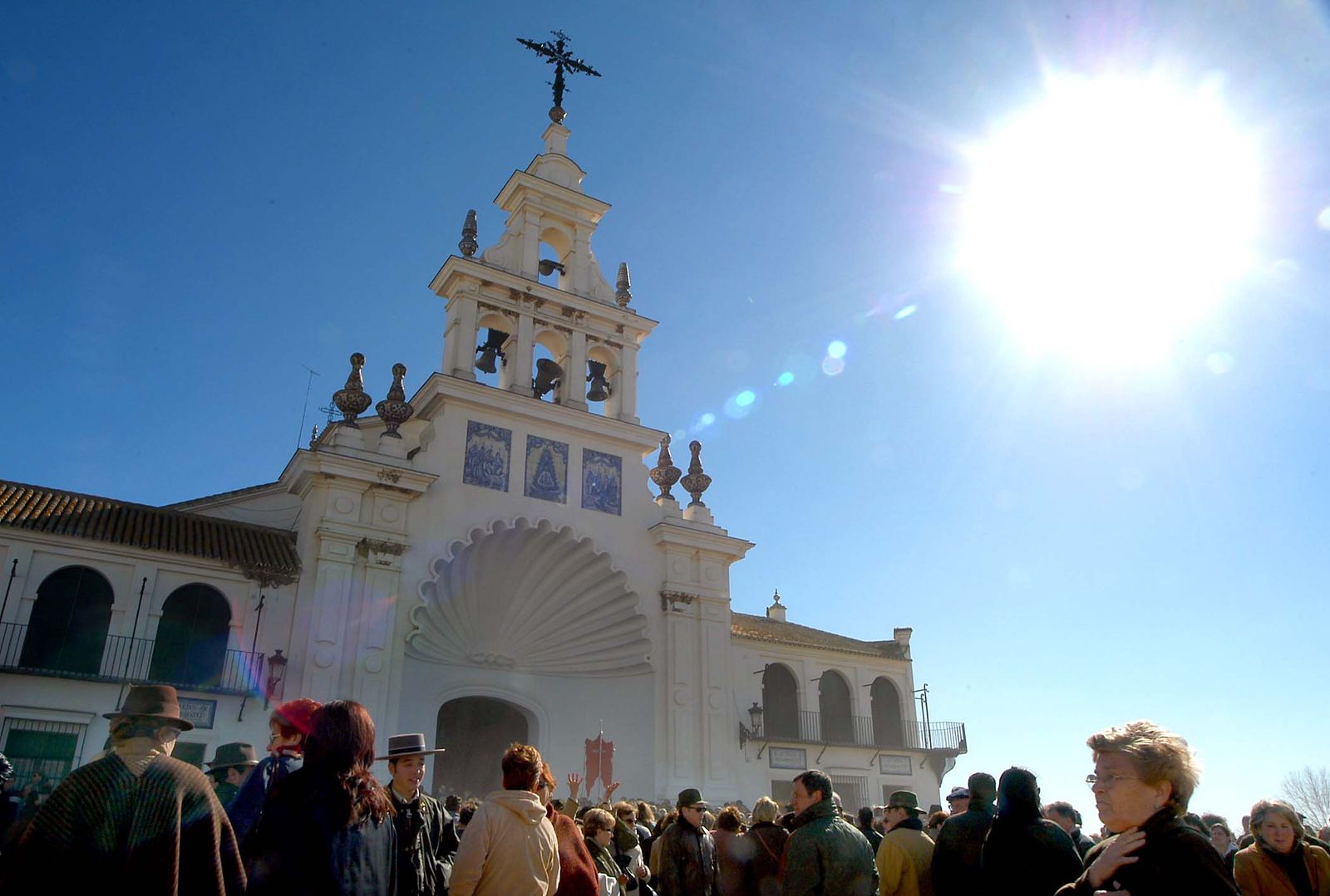 Ambiente en El Rocío el fin de semana de la Candelaria de Triana.