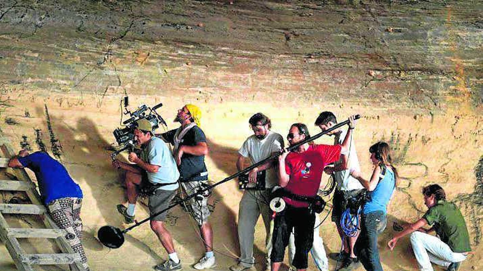 Rodaje de 'Los pasos dobles'.