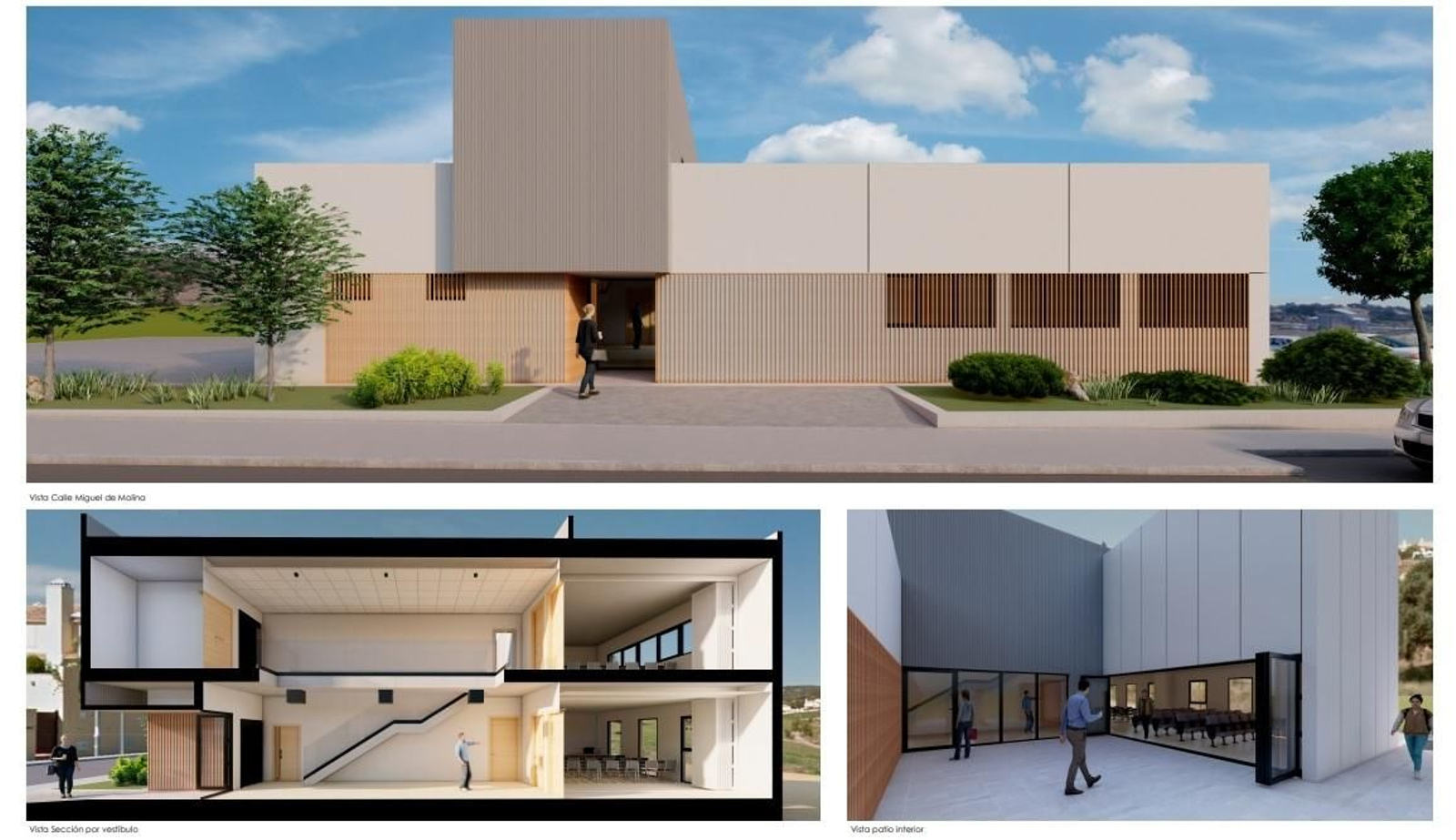 Imagen virtual del centro cívico de la Carrera del Caballo.