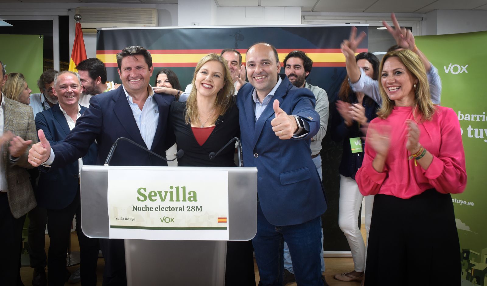 Las imágenes de Cristina Peláez, en la sede de VOX