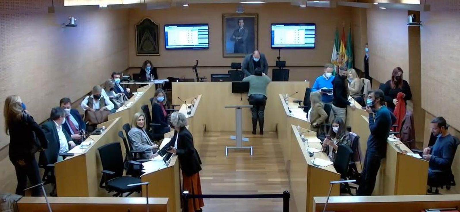 Una imagen del pleno que ha tenido que ser suspendido este miércoles.