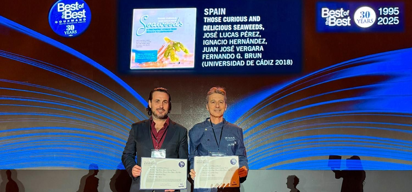 Fernando G. Bru y José Lucas Pérez, con el doble galardón.
