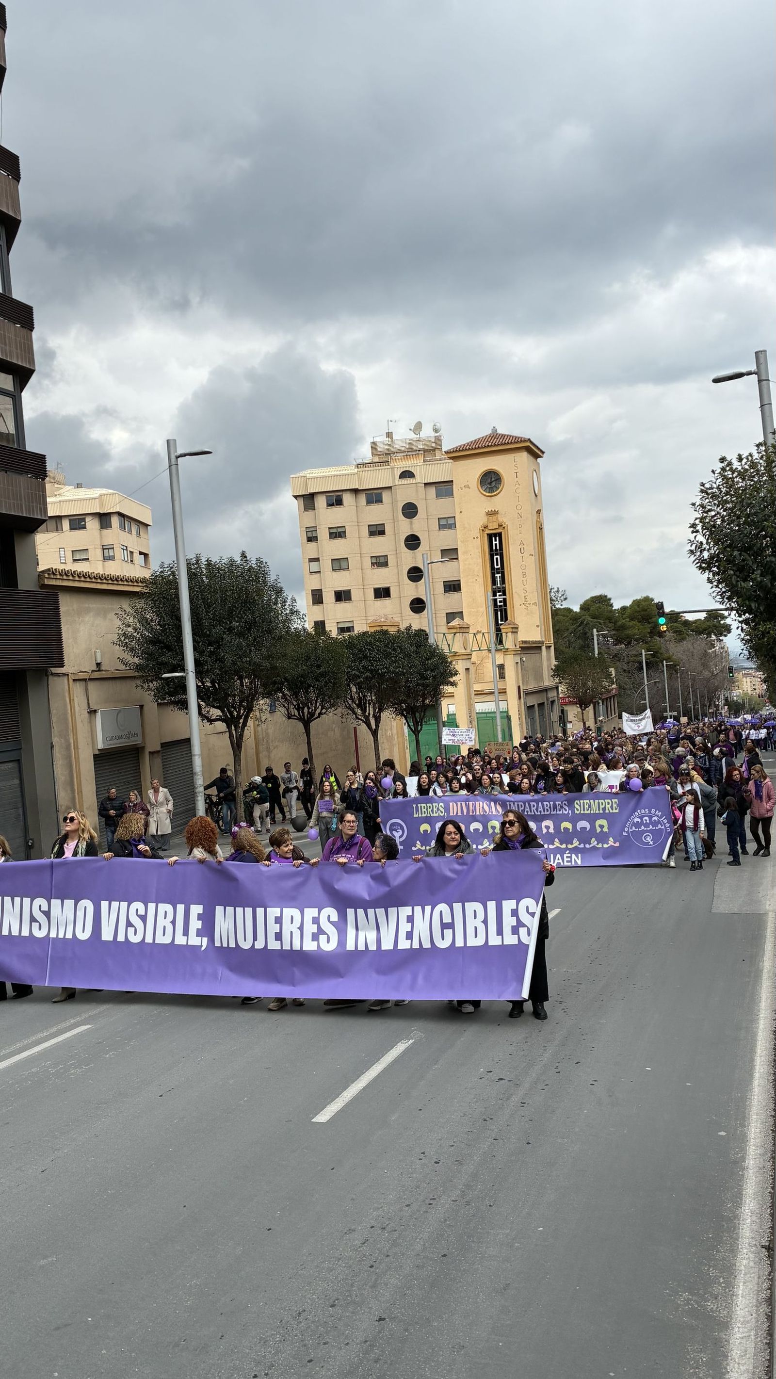 Manifestación del Día de la Mujer en Jaén.