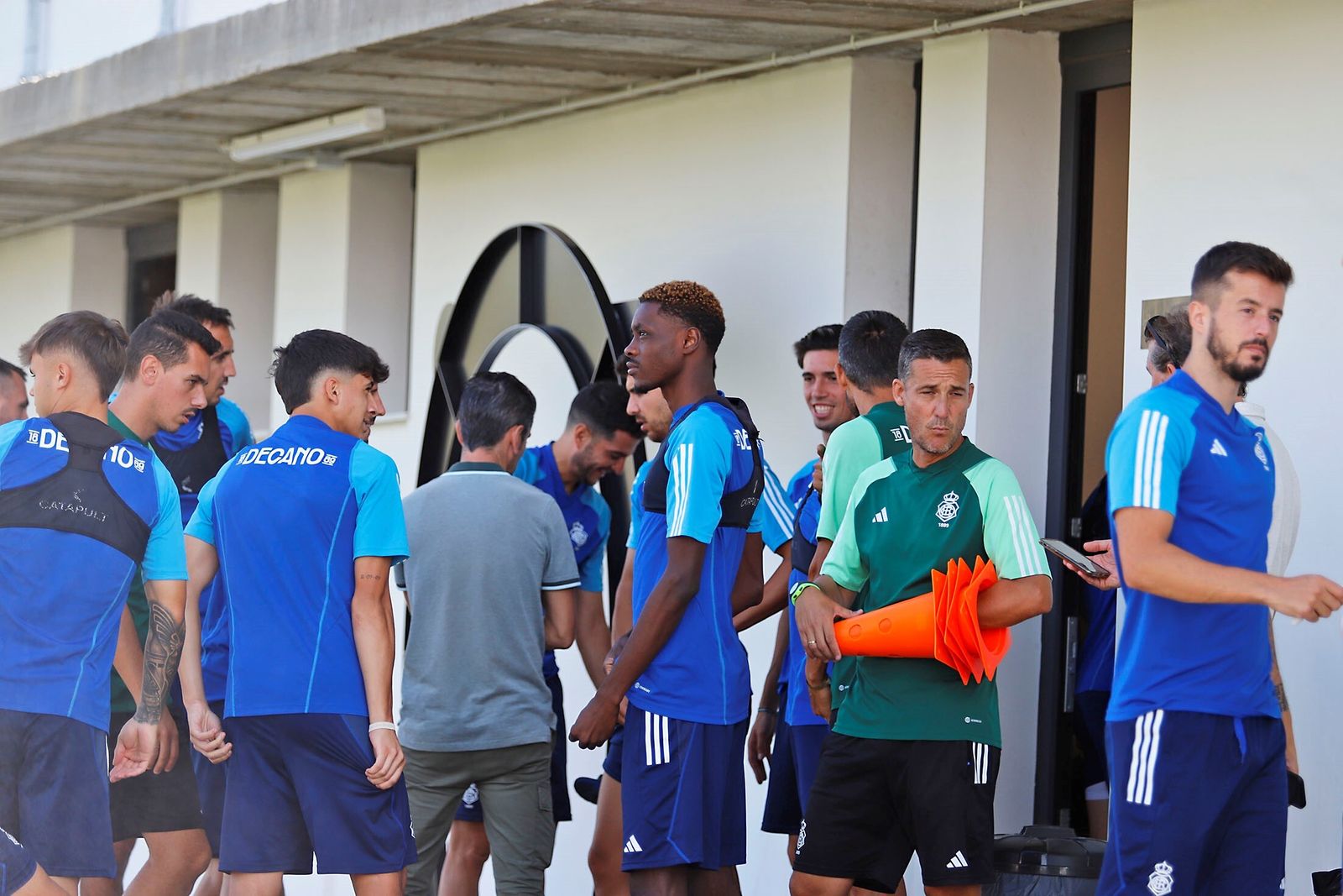 Uno de los últimos entrenamientos del Recreativo de Huelva.