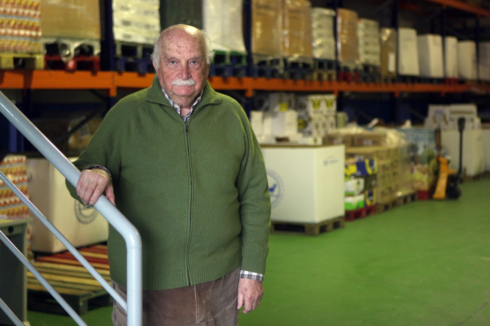 Pepe Cabello, en el Banco de Alimentos.