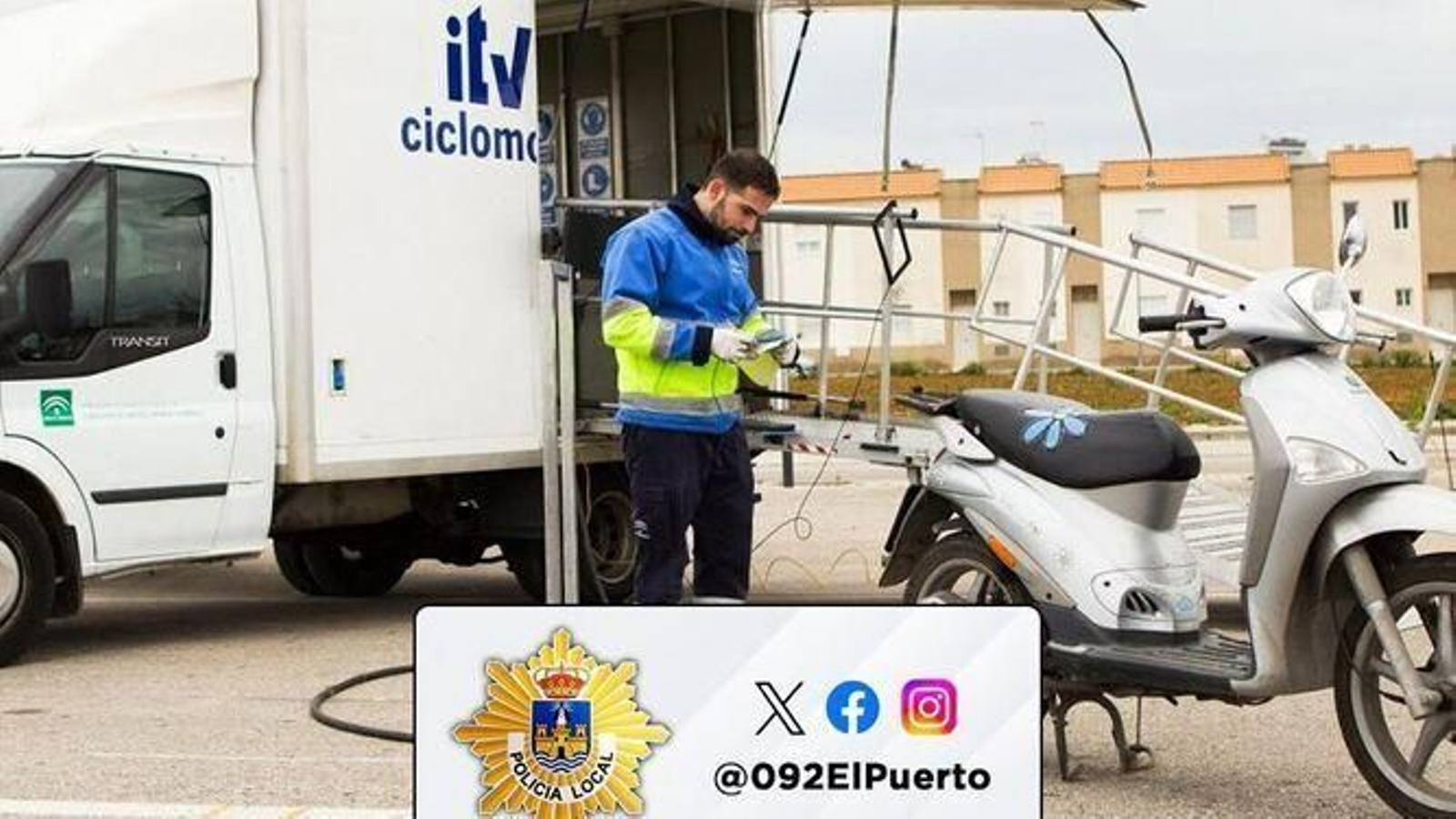 Una unidad móvil se trasladará a El Puerto para realizar la ITV a los ciclomotores.