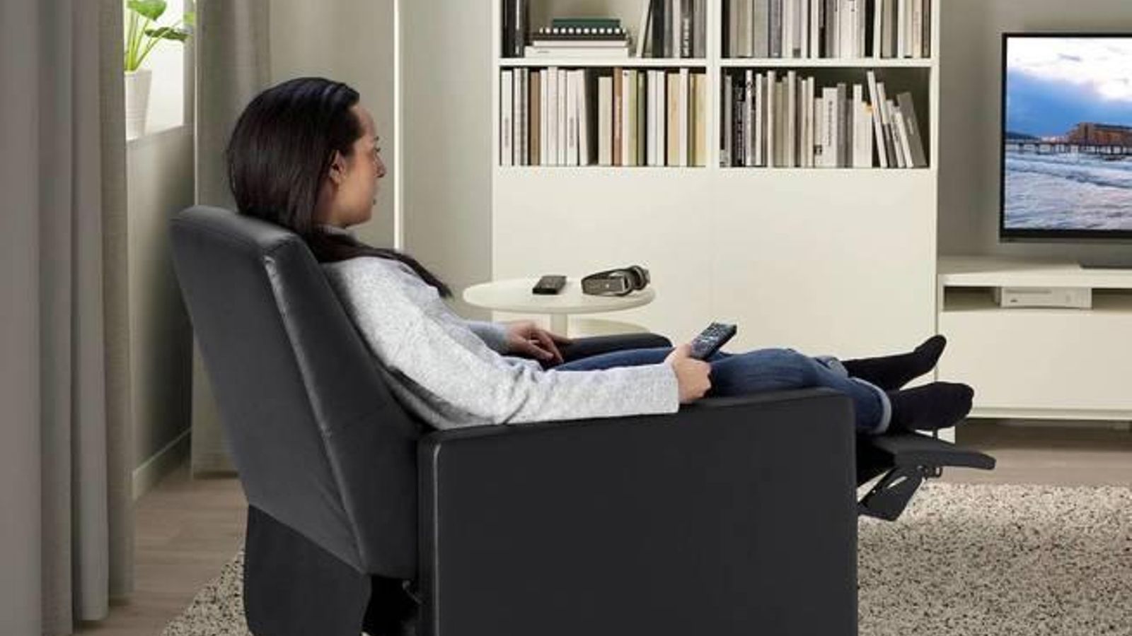 El sillón en color negro