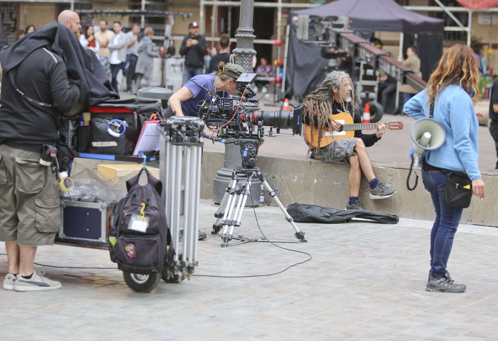 Un rodaje cinematográfico en Málaga.