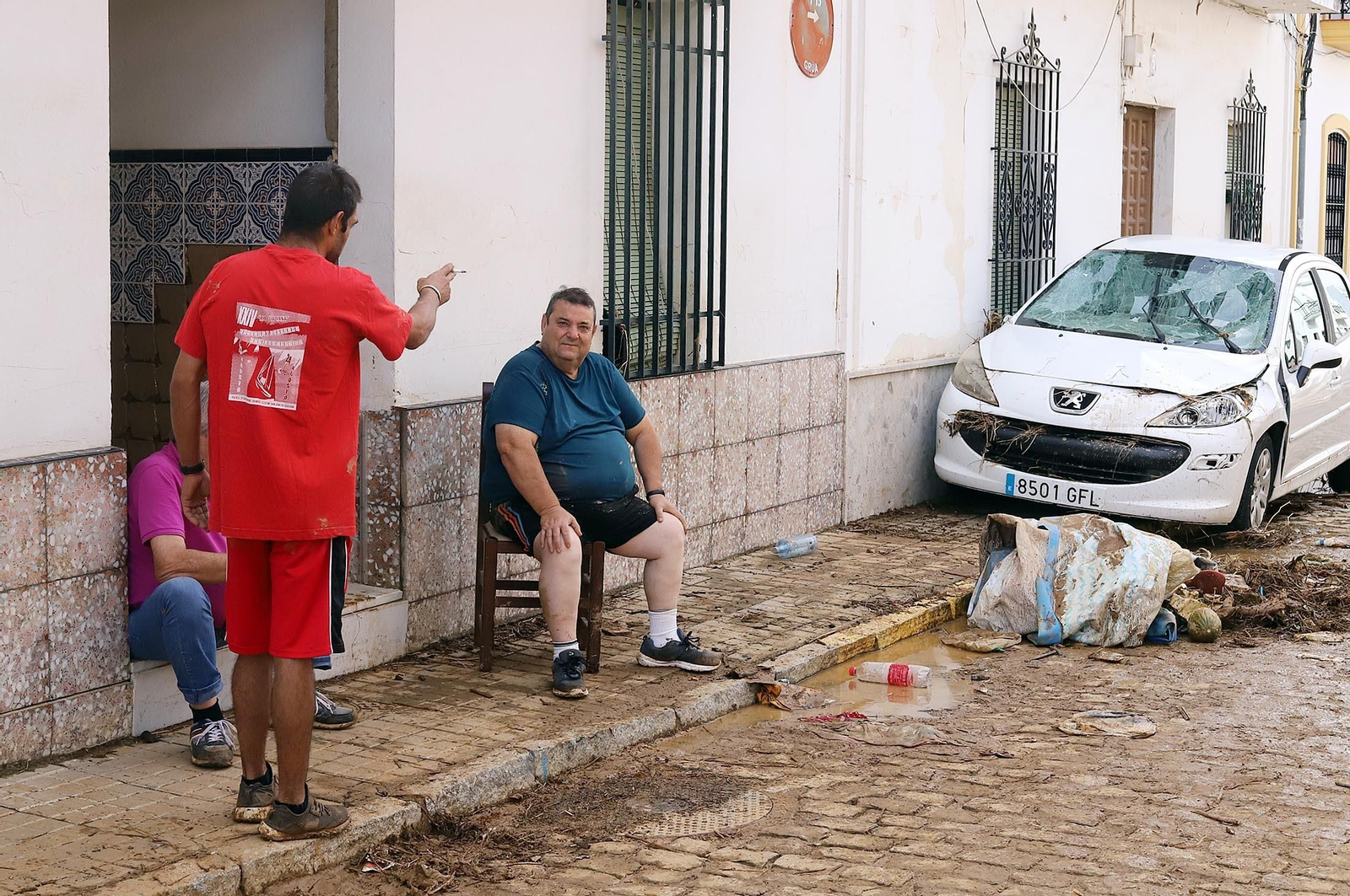 Imágenes de los destrozos provocados por el temporal en Lepe