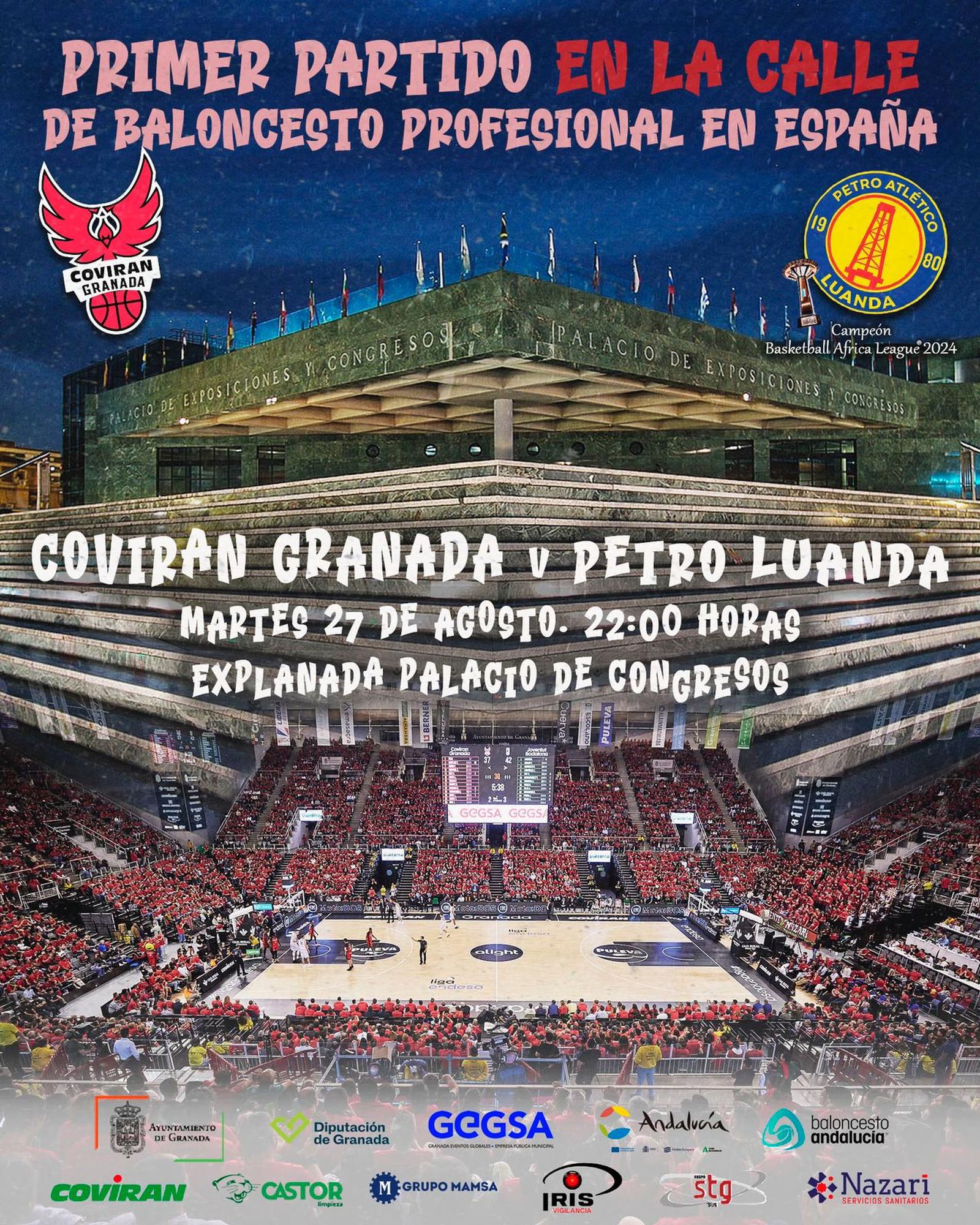 Cartel del partido callejero.