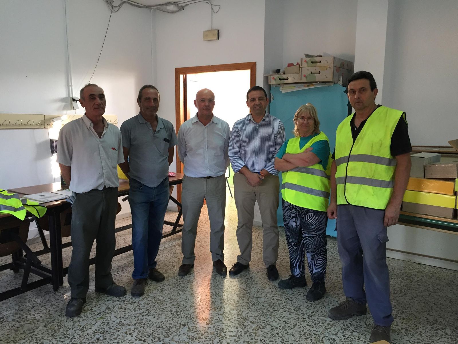 Guillermo Casquet visita las obras del colegio público de Taberno.