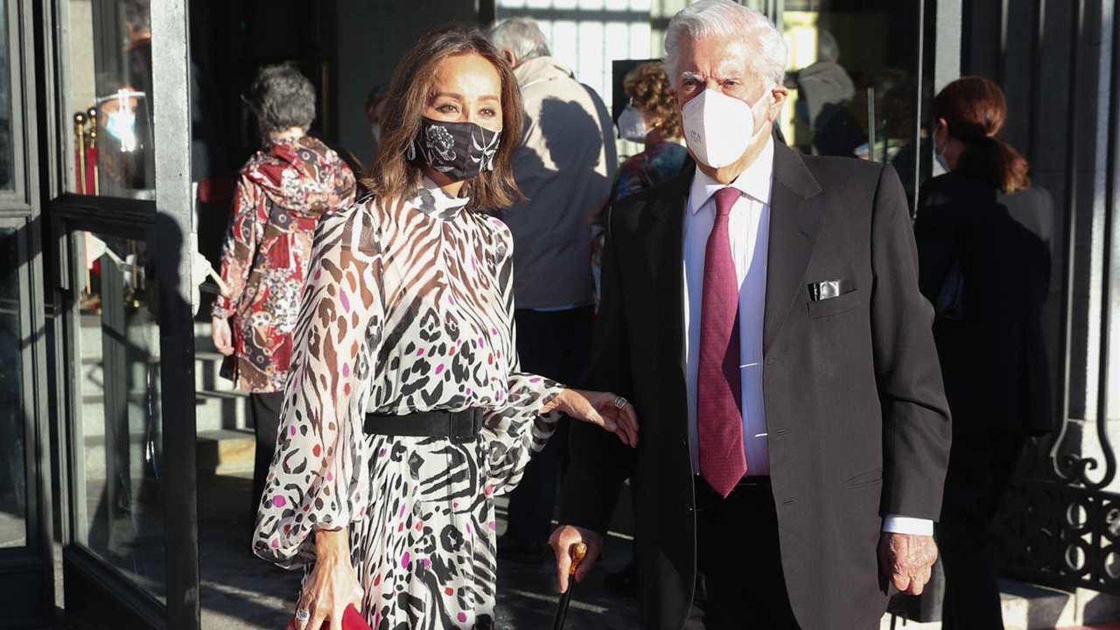 Isabel Preysler y Vargas Llosa en la inauguración de la temporada del Teatro Real.
