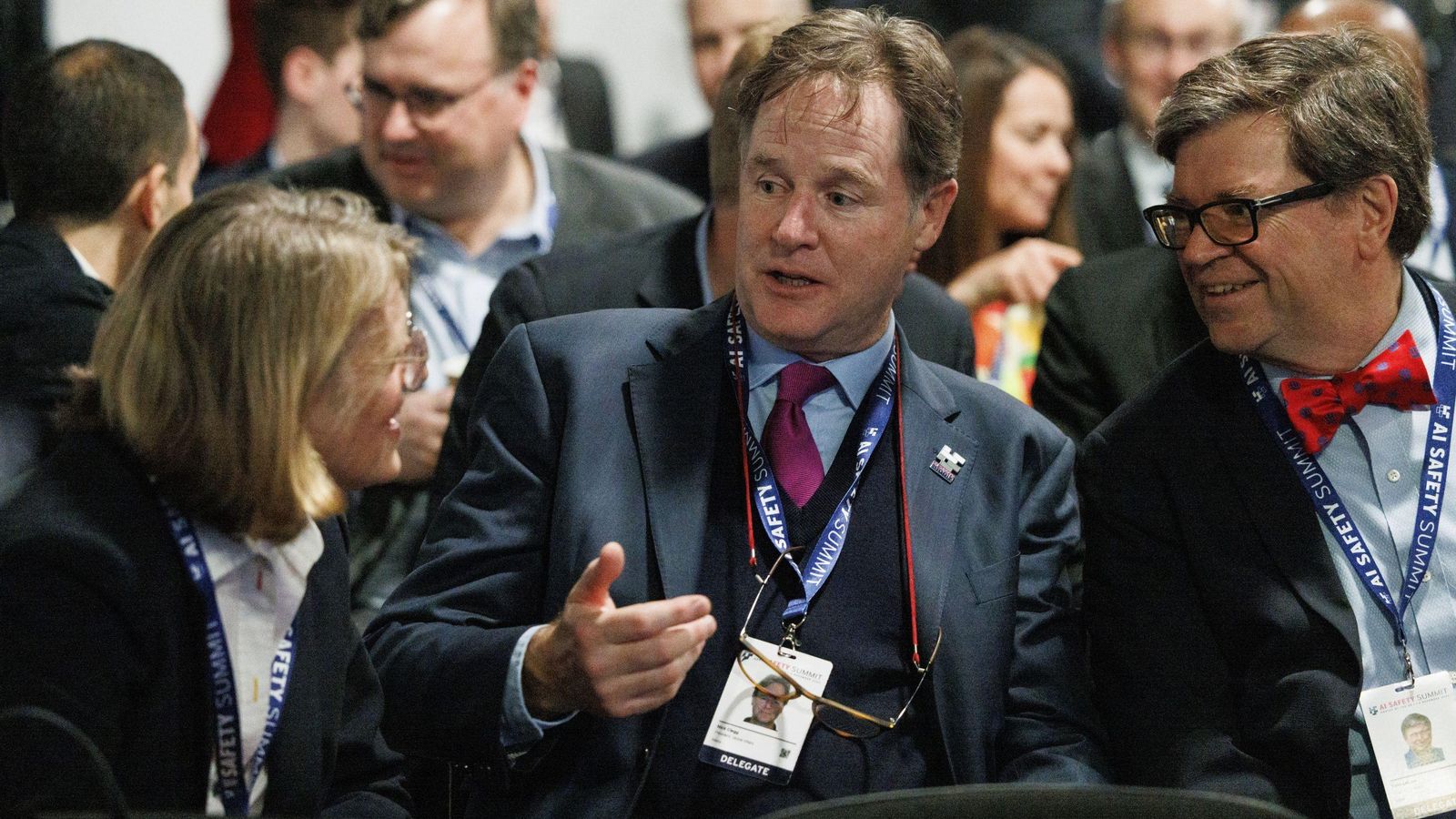 Nick Clegg, presidente de Asuntos Globales de Facebook, en la cumbre sobre seguridad de IA en Reino Unido Nick Clegg, presidente de Asuntos Globales de Facebook, en la cumbre sobre seguridad de IA en Reino Unido
