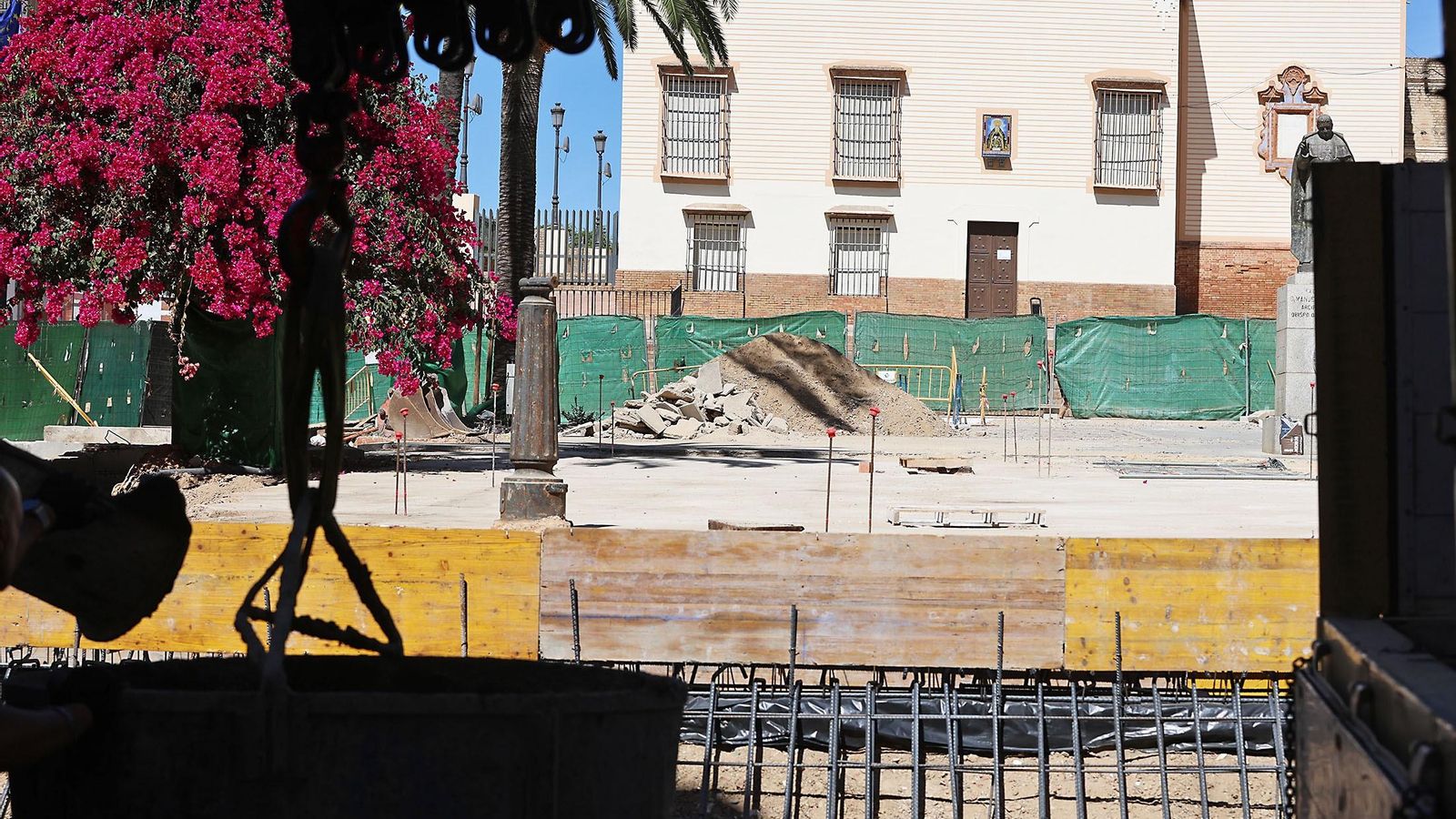 Obras en la Plaza de San Pedro.