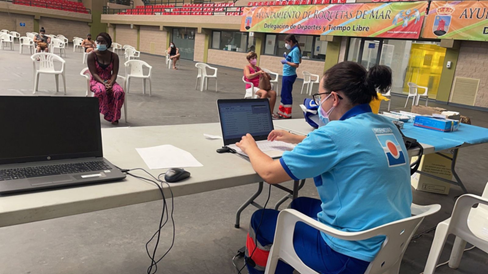 Punto de vacunación en Almería.