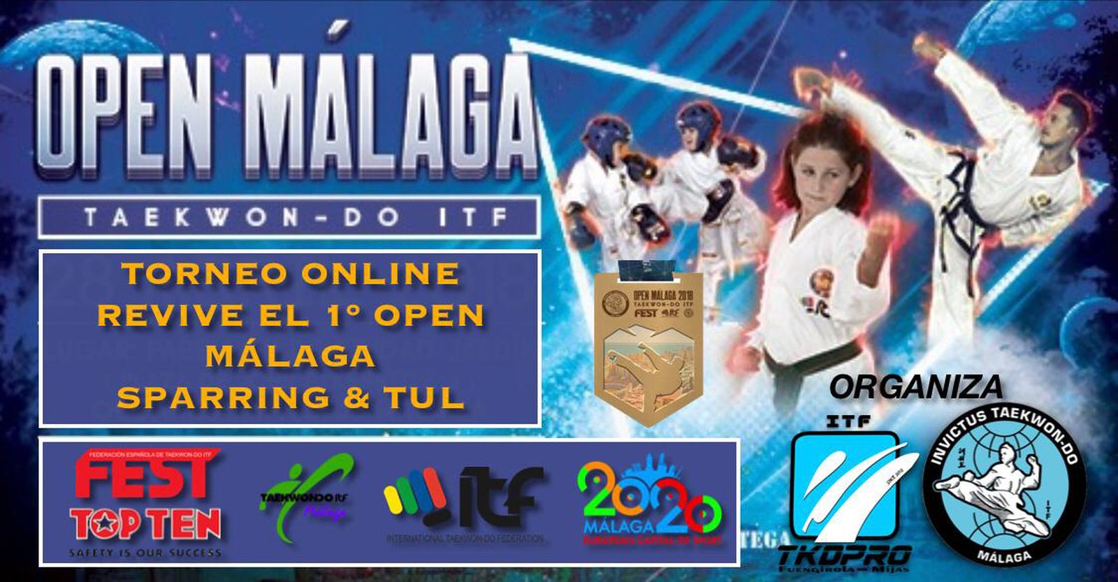 Cartel del Open online de taekwondo ITF.