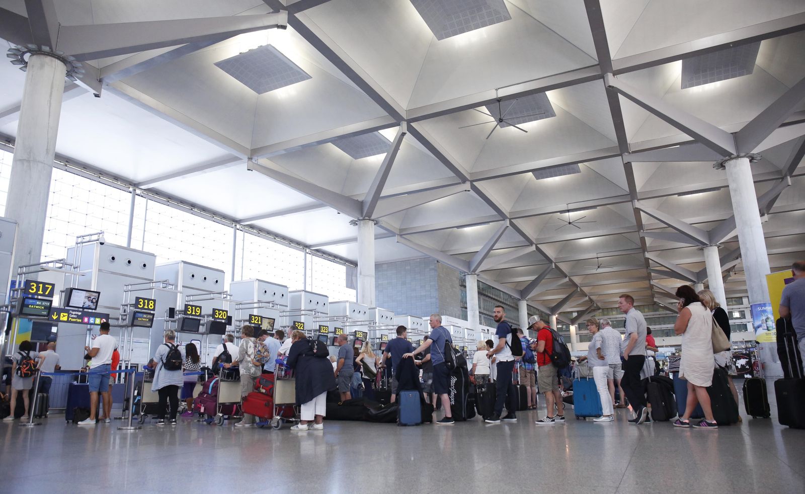 Imagen de la terminal tres del aeropuerto malagueño a comienzos de julio.