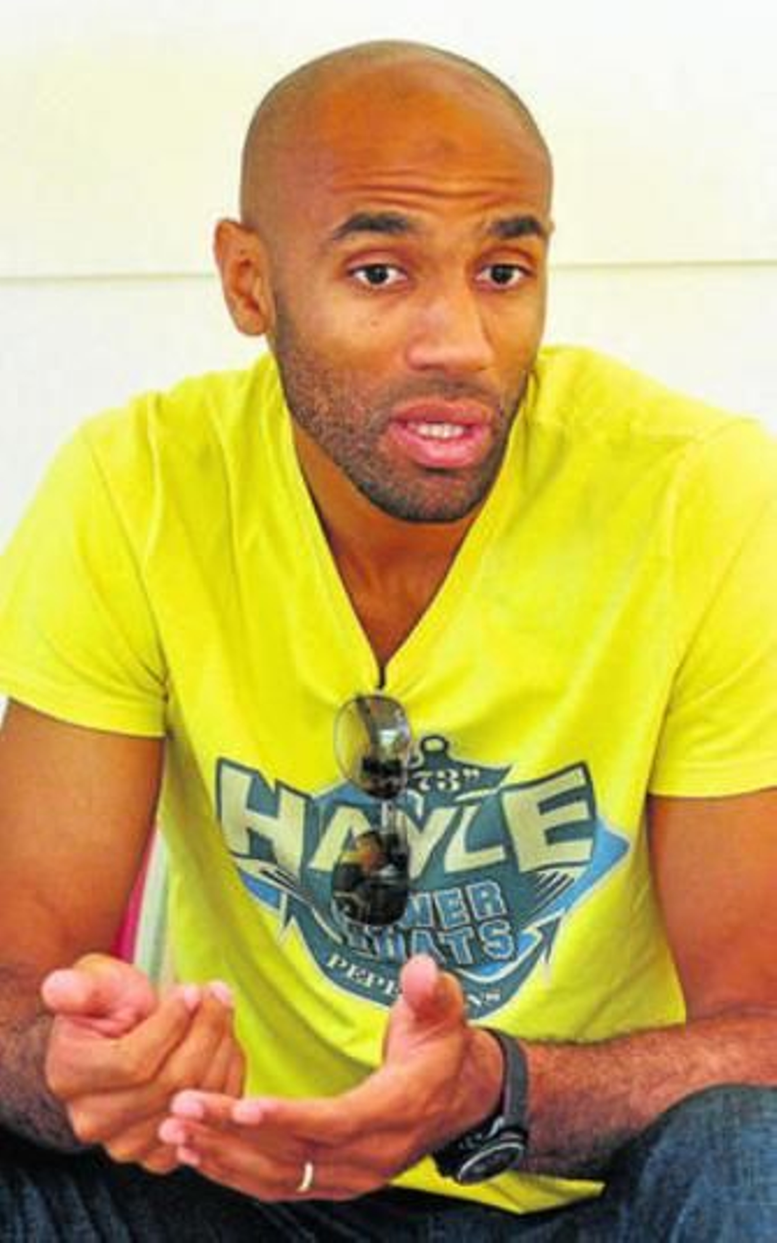 Kanoute, durante su última entrevista en Sevilla.