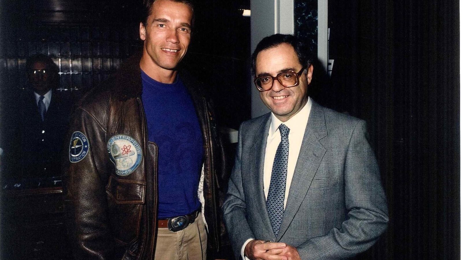 Con Arnold Schwarzenegger.