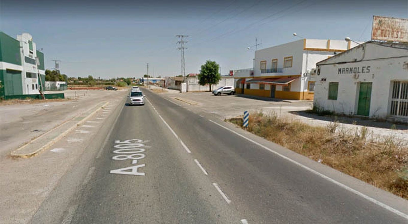 El km 12 de la carretera A-8005 en La Rinconada.