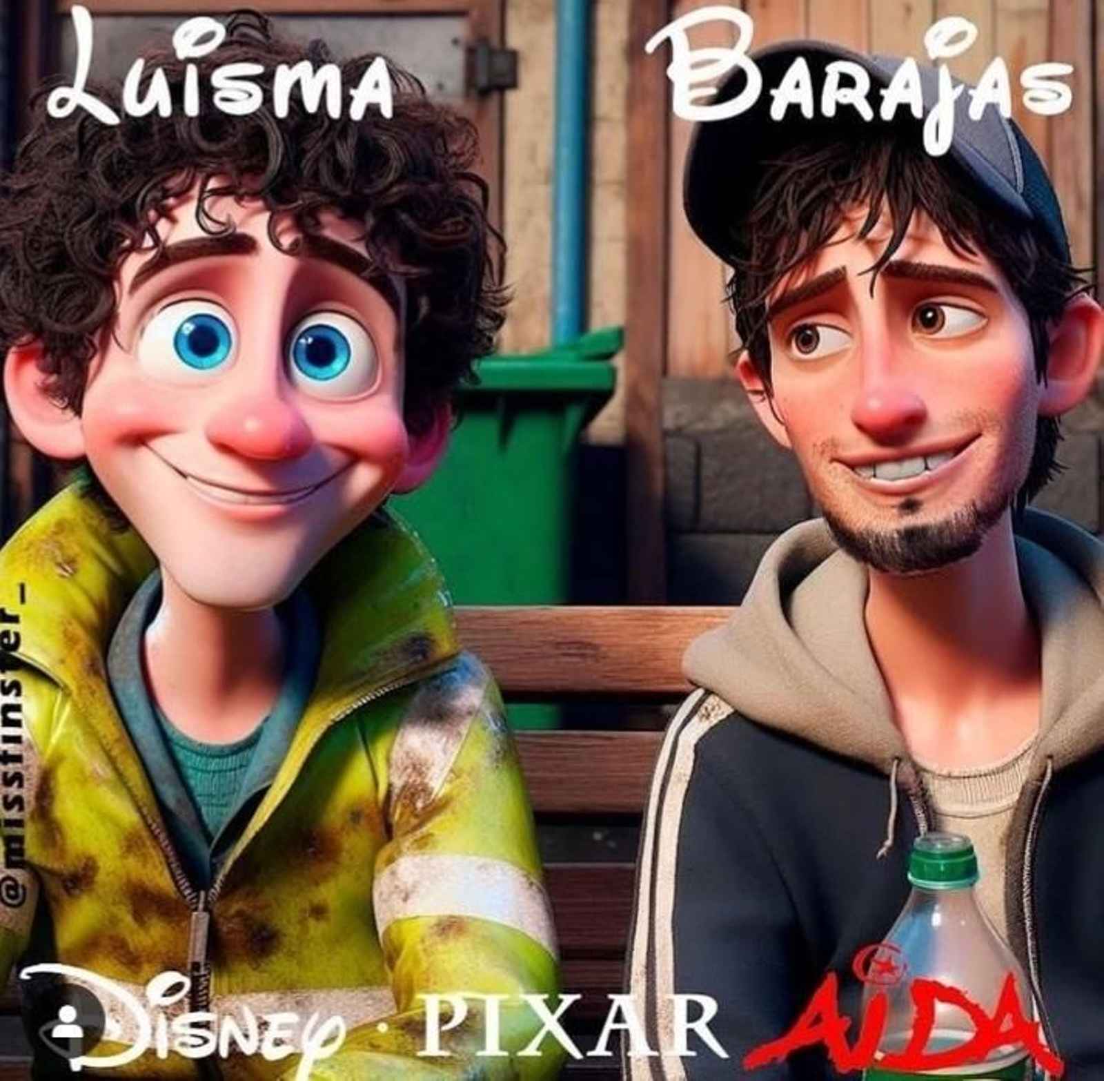El Luisma y El Barajas, Paco León y Canco Rodríguez, según la IA con el filtro Pixar