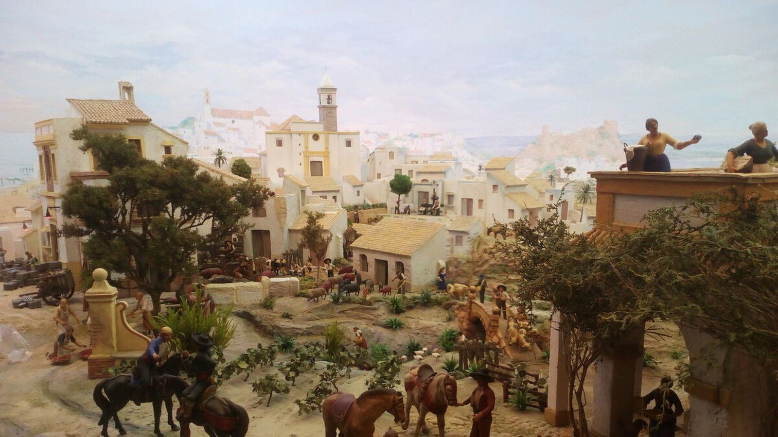 Un nacimiento portuense en el Museo de Belenes de Mollina (Málaga).