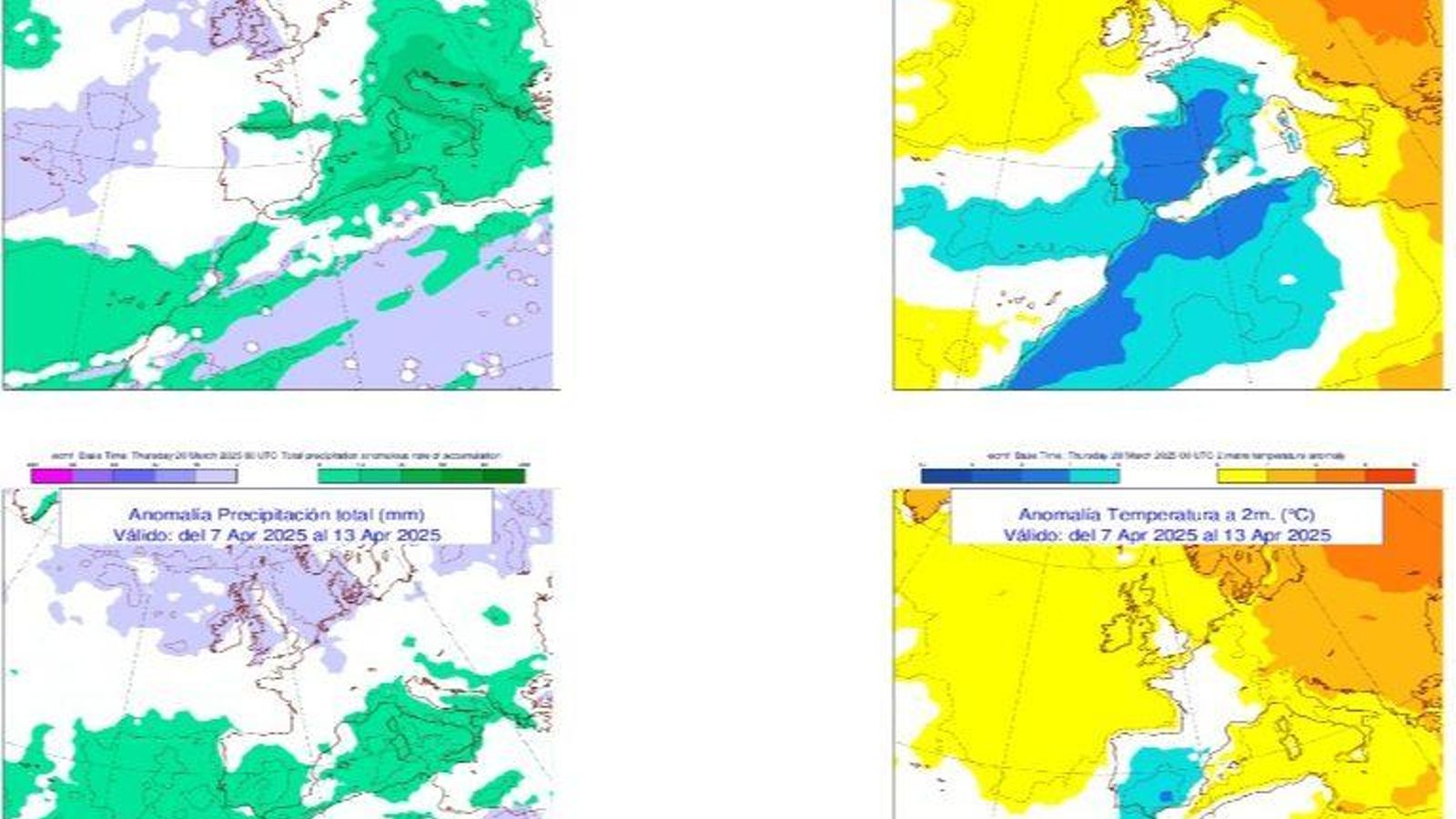 Las previsiones de Aemet en su blog