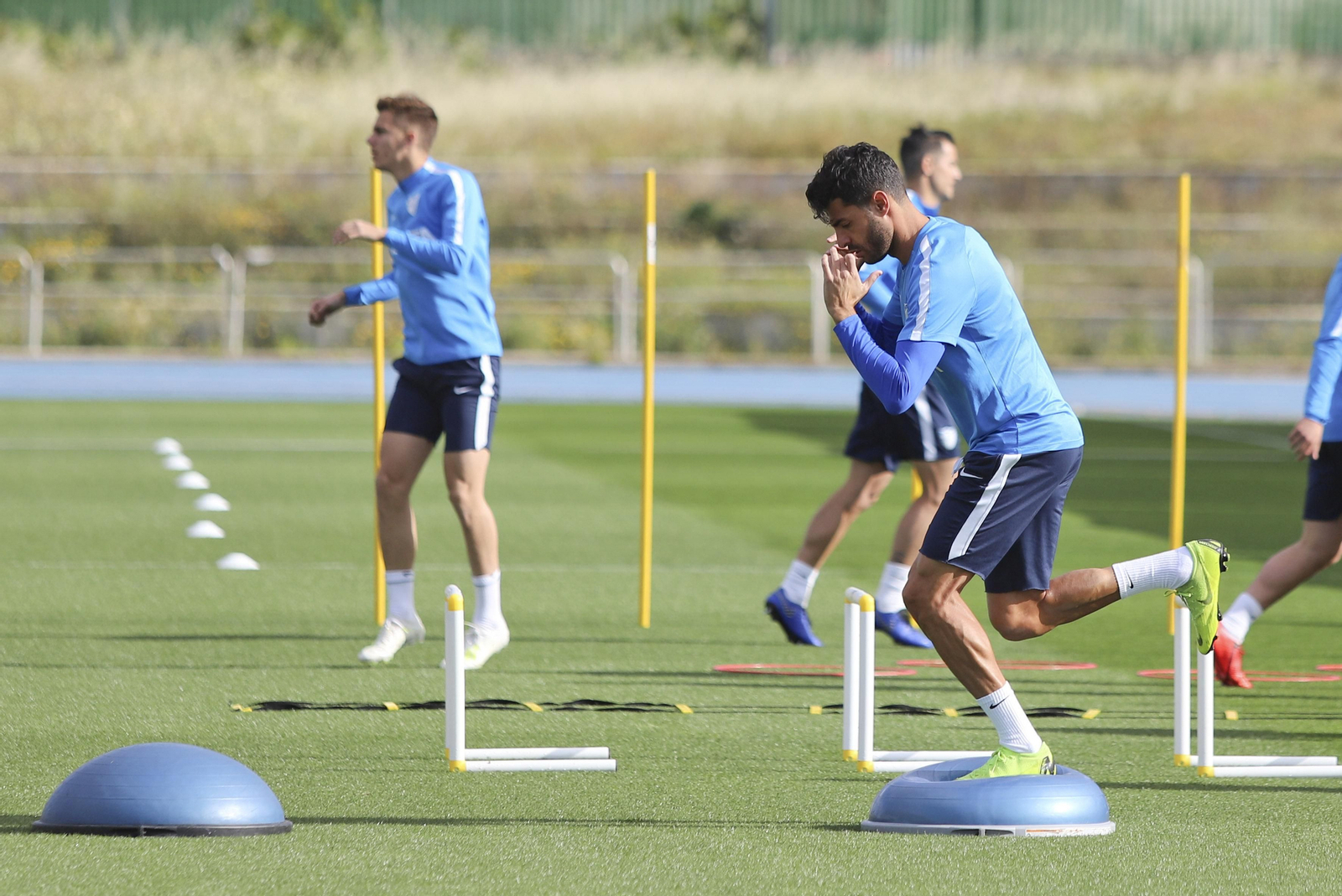 Entrenamiento del Málaga CF.