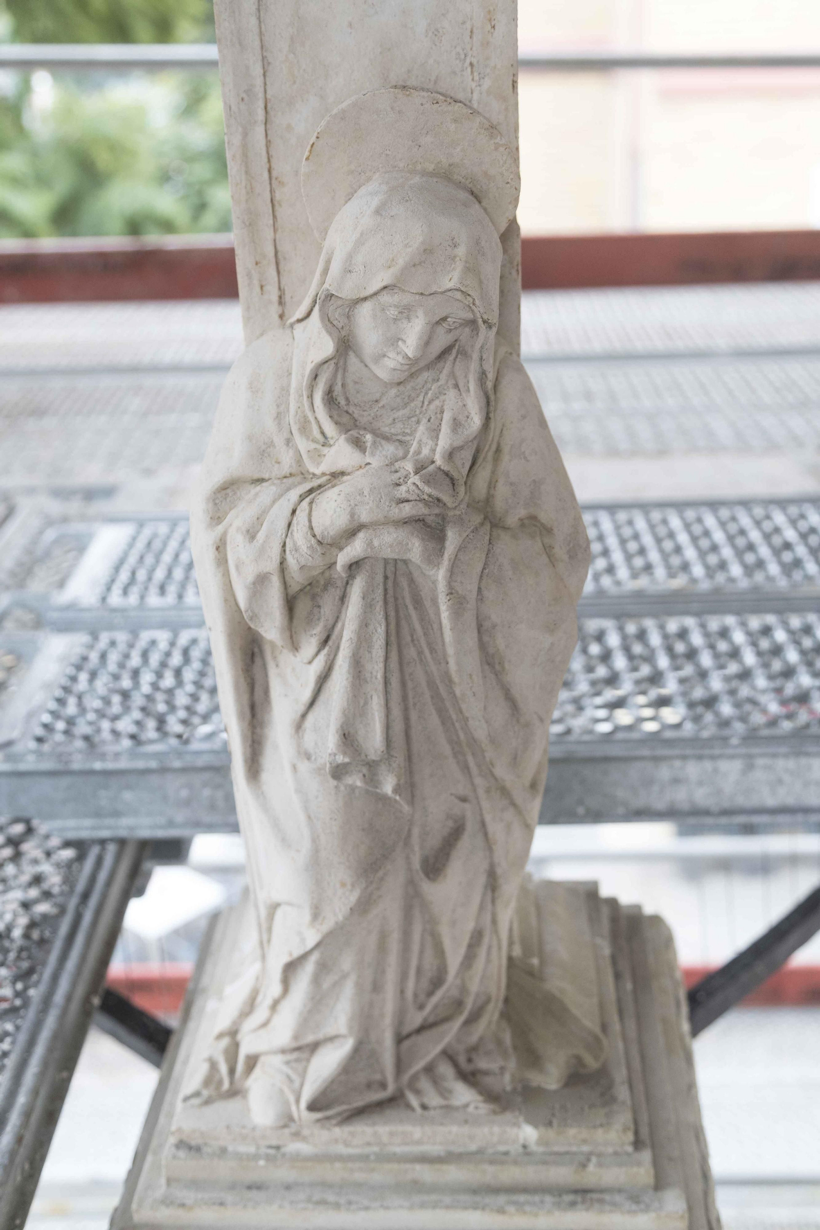 La Virgen de la Cruz del Campo durante la última restauración