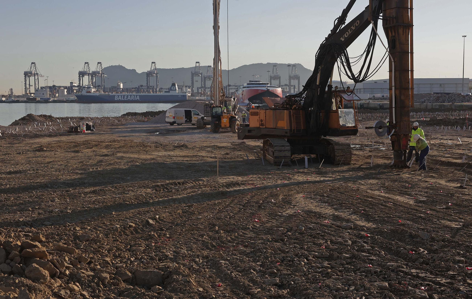 Fotos de las obras del nuevo muelle de Galera en el Puerto de Algeciras